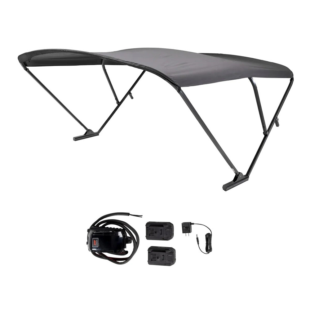 SureShade Battery Powered Bimini - Black Anodized Frame  Black Fabric [2021133087]