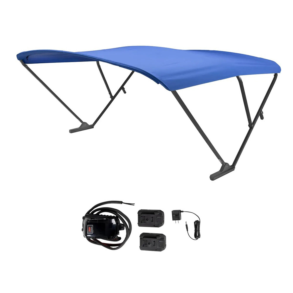 SureShade Battery Powered Bimini - Black Anodized Frame  Pacific Blue Fabric [2021133097]