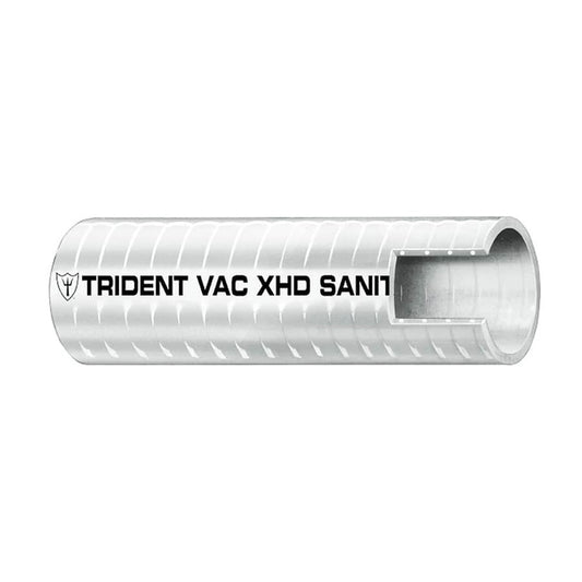 Trident Marine 1-1/2" VAC XHD Sanitation Hose - Hard PVC Helix - White - Sold by the Foot [148-1126-FT] | Hose by Trident Marine 