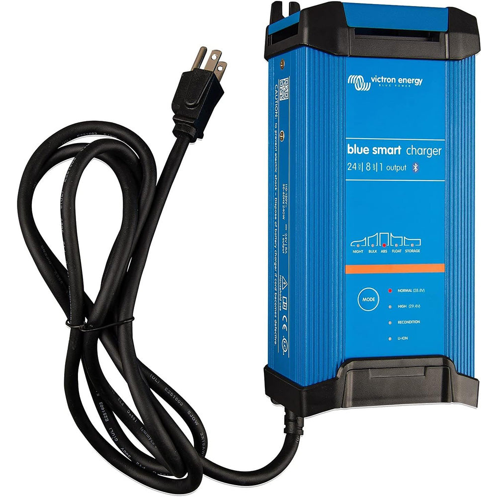 Victron Blue Smart IP22 24VDC 8A 1 Bank 120V Charger - Dry Mount